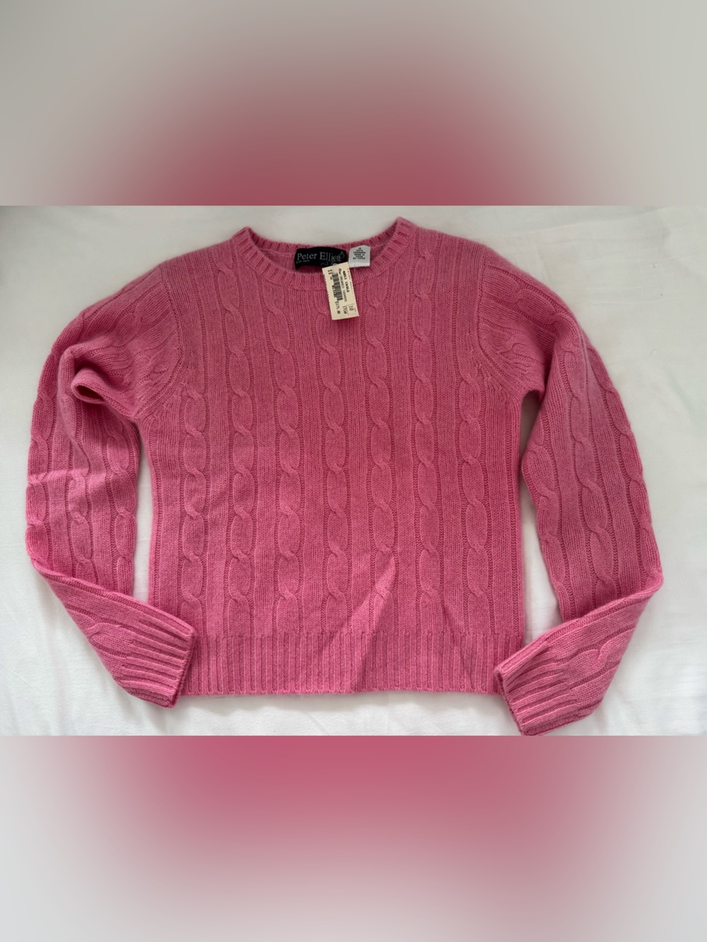 Peter Elliot 100% Cashmere NWT Pink Crewneck Sweater kids 10